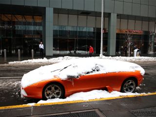 Жалкое зрелище: Lamborghini Murcielago в снегу… (4 ФОТО)