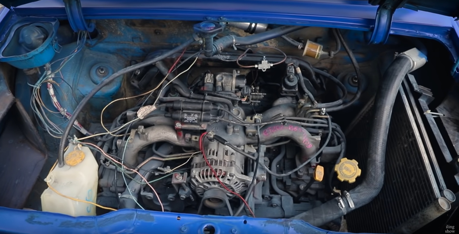 Старый Запорожец превратили в спорткар с двигателем Subaru
