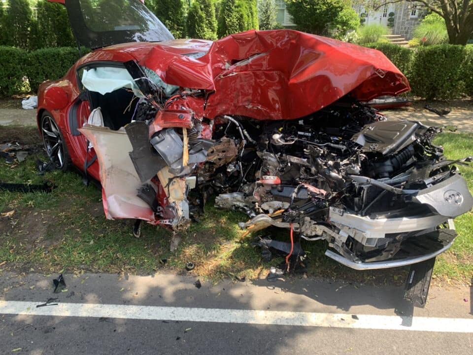 Новую Toyota Supra разбили во время тест-драйва