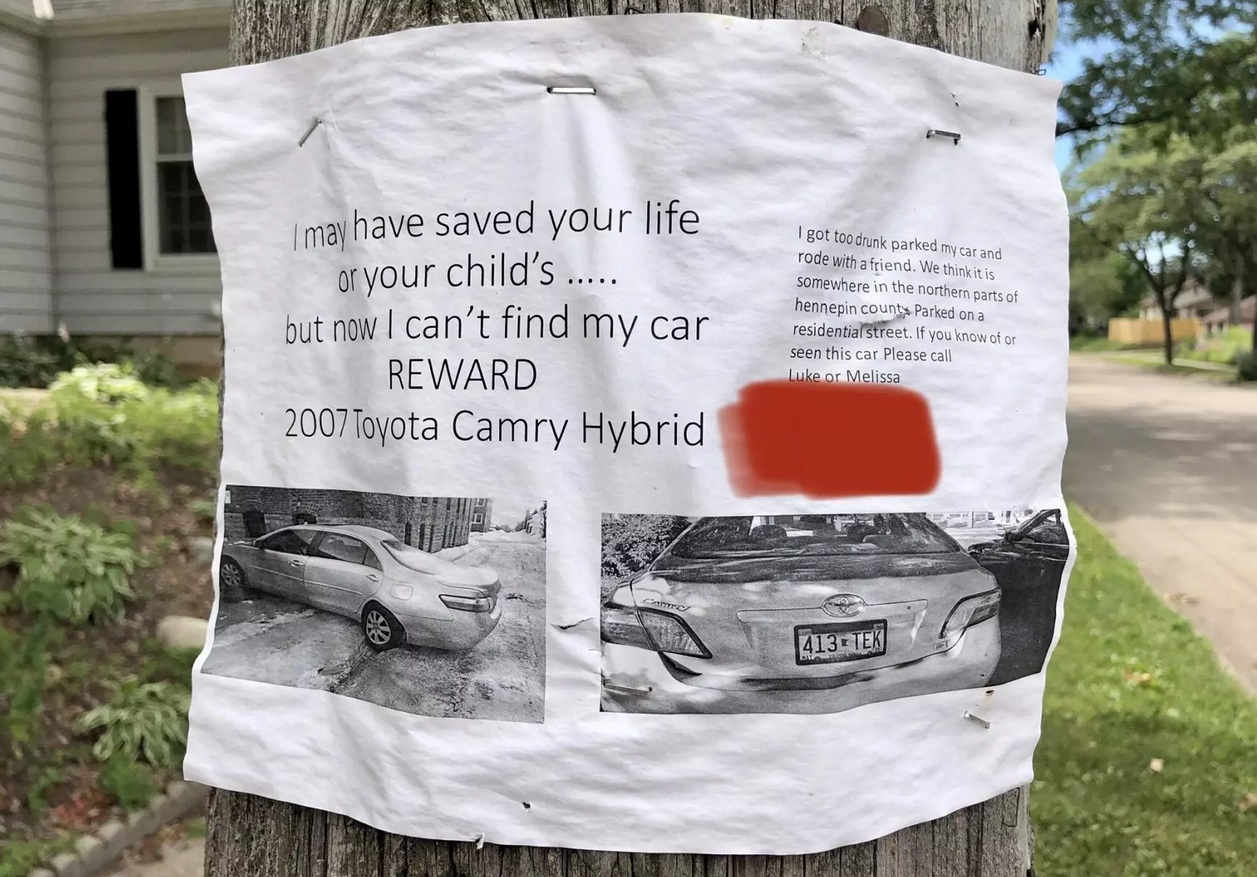 Владелец разыскивает потерянную на парковке Toyota Camry