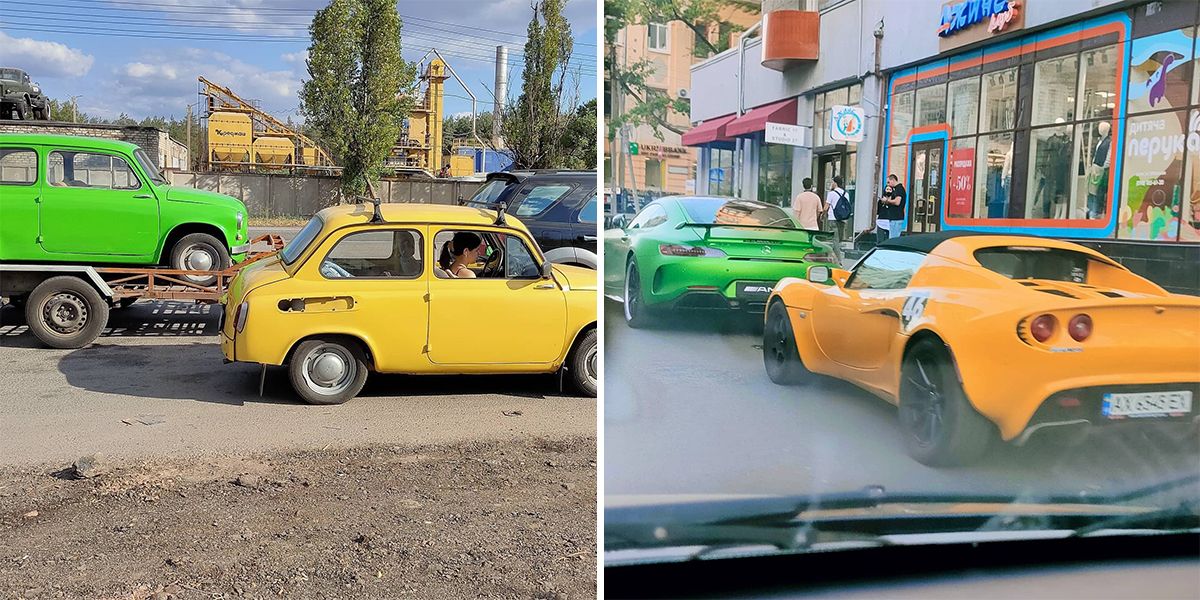 К — контраст на дорогах Украины одной картинкой