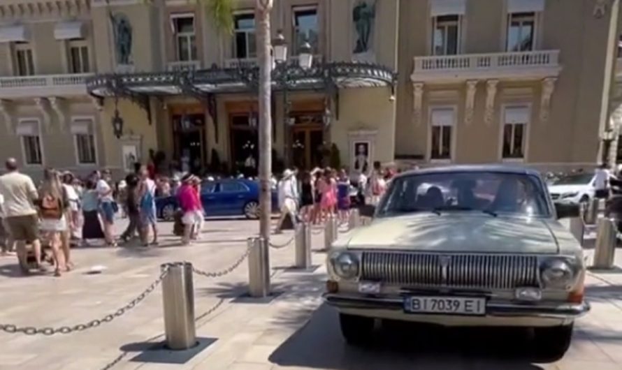 У Монако засвітилася старенька Волга на українських номерах (відео)