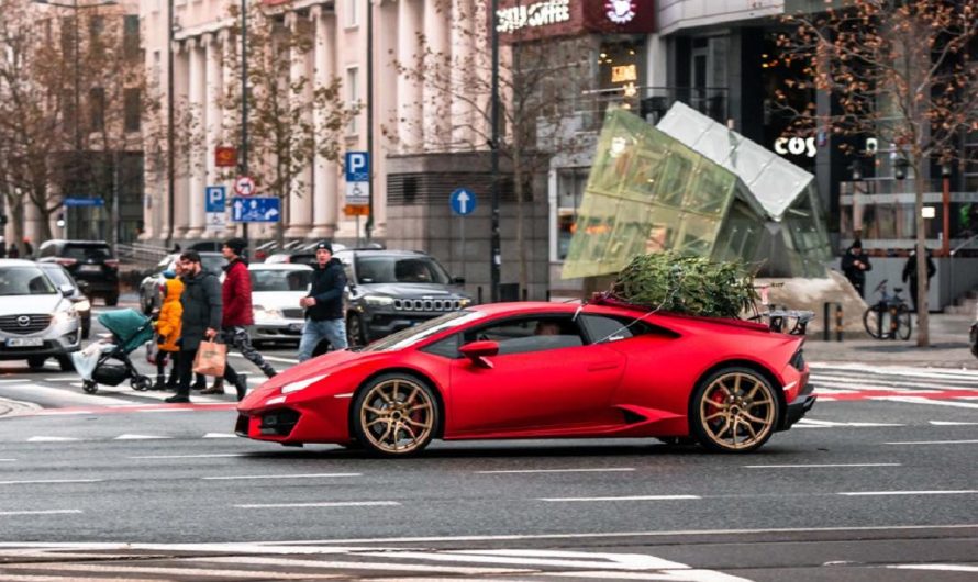 Українець на Lamborghini влаштував різдвяний флешмоб у Польщі (відео)