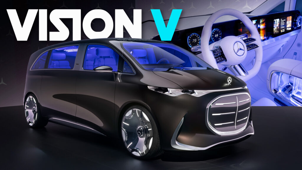 Концепт автомобіля Mercedes Vision V — це елітний аеропортовий трансфер з 65-дюймовим телевізором