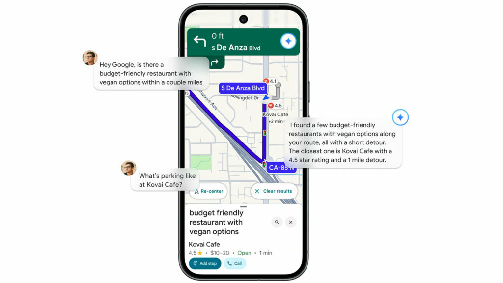 Google Карти набувають власного розуму завдяки штучному інтелекту Gemini