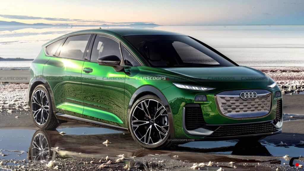 Audi Q2 e-Tron зелений