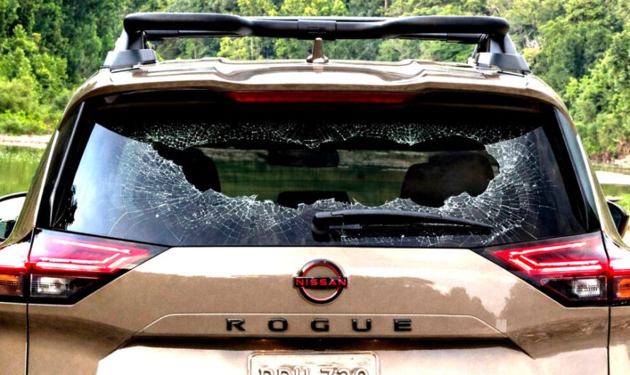 Почувши тріск, вони озирнулися й побачили, що вікно їхнього позашляховика Nissan зникло