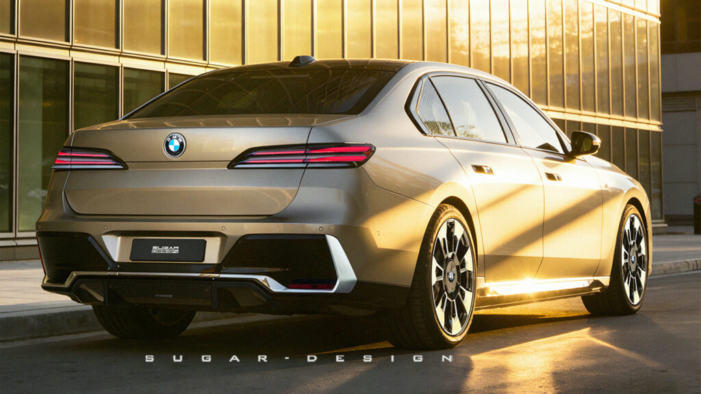 Рендеринг BMW 7-Series збоку