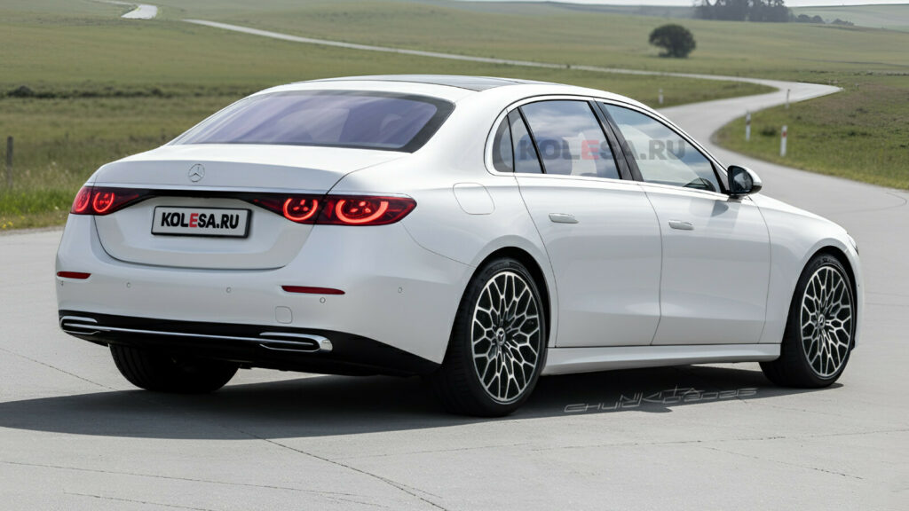 Рендеринг задньої частини Mercedes E-Class EQ