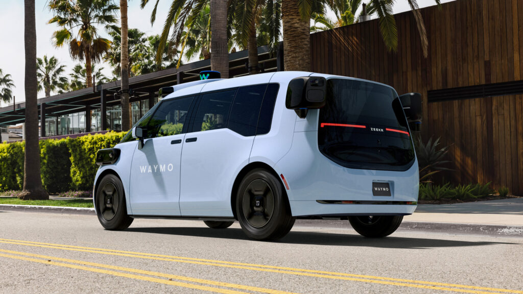 Модель роботаксі Waymo на базі Zeekr