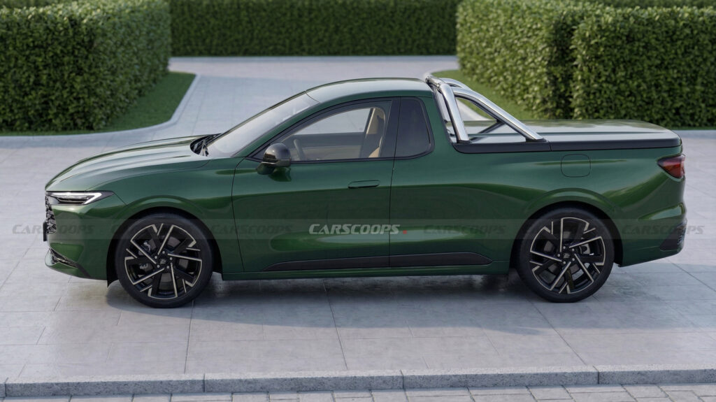 Рендер Ford Ute на базі Mondeo, вид збоку