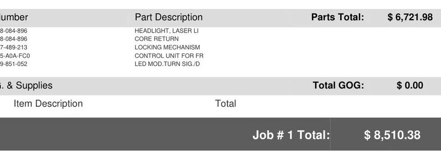 Скільки коштує заміна лазерної фари на BMW? Краще присядьте перед відповіддю
