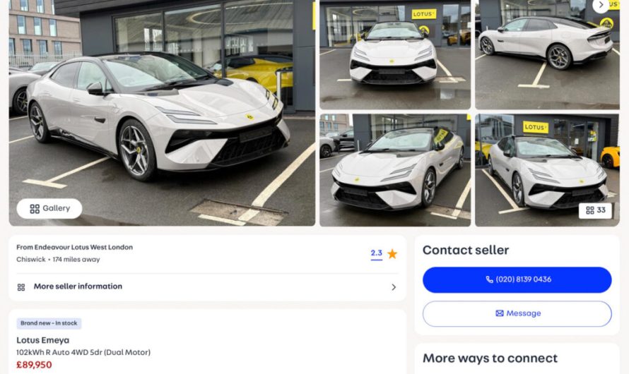 Lotus встановлює ціну 189 тисяч доларів на свого конкурента Taycan потужністю 905 к.с., а британські дилери пропонують його за 121 тисячу доларів