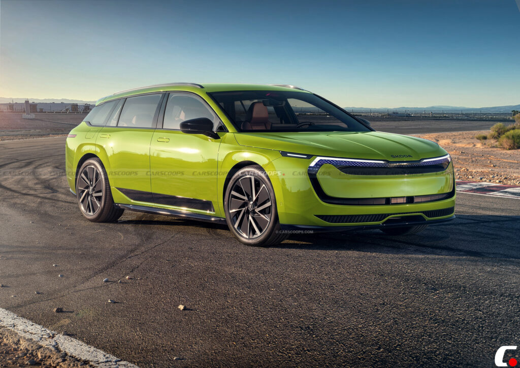 Skoda Octavia в зеленому кольорі