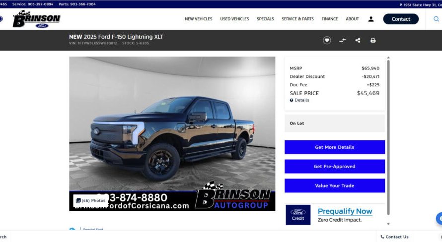 Ford F-150 Lightning майже розпроданий, але можна заощадити 20 000 доларів, якщо поспішити