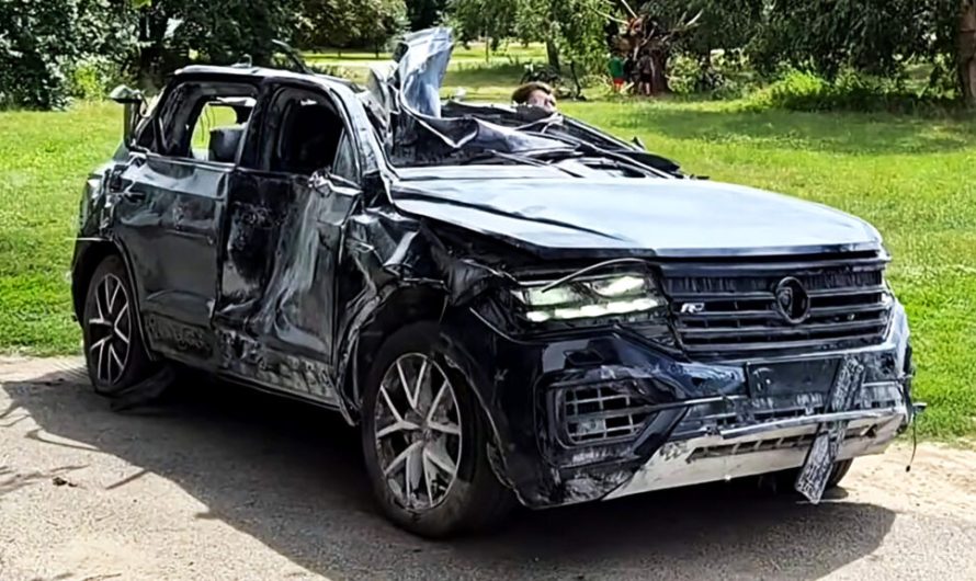Not Even A Ballistic Missile Could Stop This VW Touareg From Driving Away