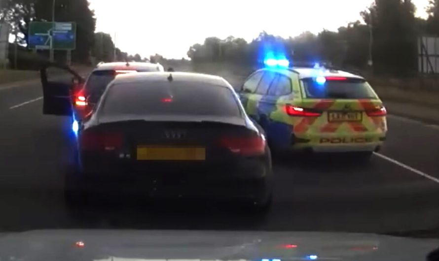 Як з’ясувалося, Audi з двигуном V8 не зміг відірватися від BMW-універсала, наповненого поліцейськими