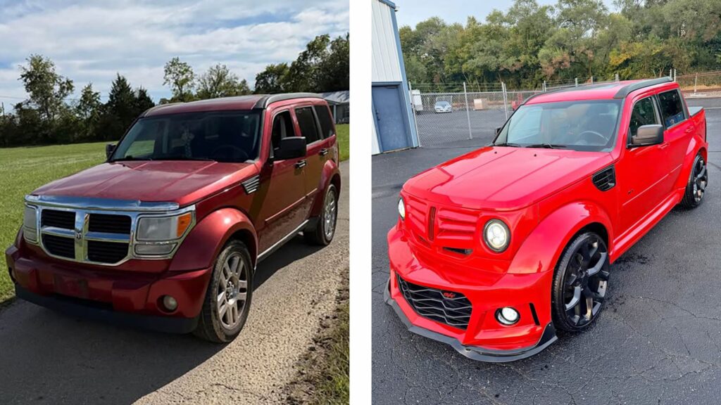 Dodge Nitro Pickup With A Camaro Bumper Wants To Be Your Iron Giant
