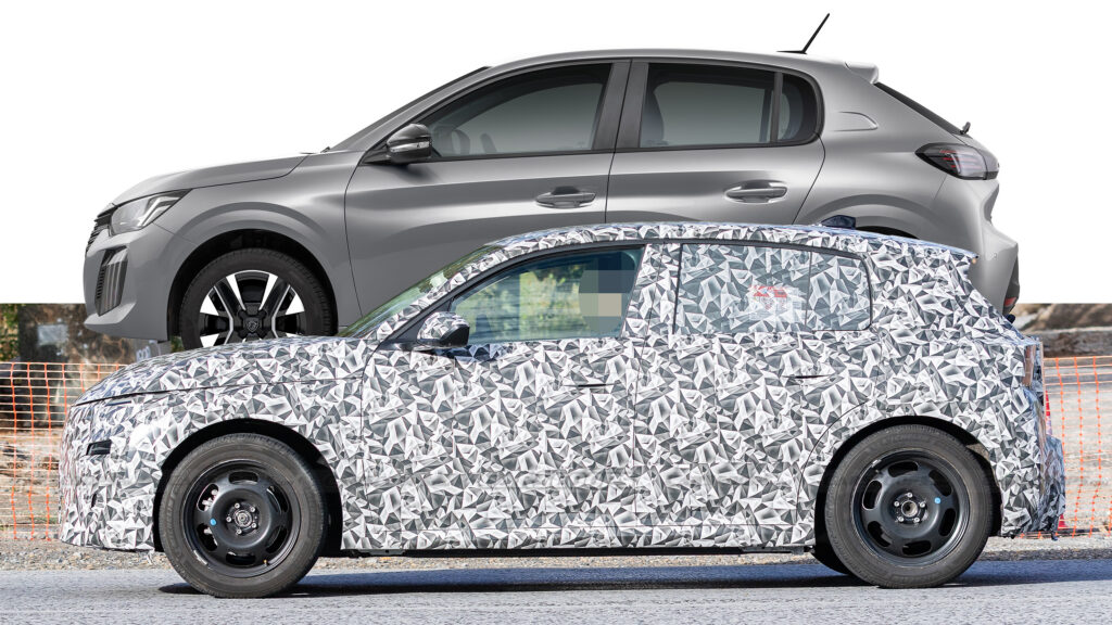 Новий Peugeot 208 поруч із поточною моделлю