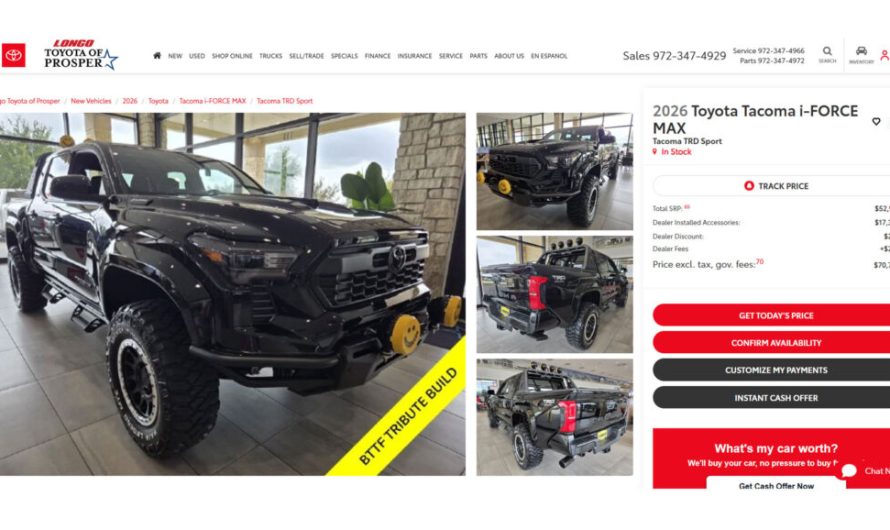 Автосалон із Техасу виготовив ексклюзивну Toyota Tacoma, натхненну «Назад у майбутнє»