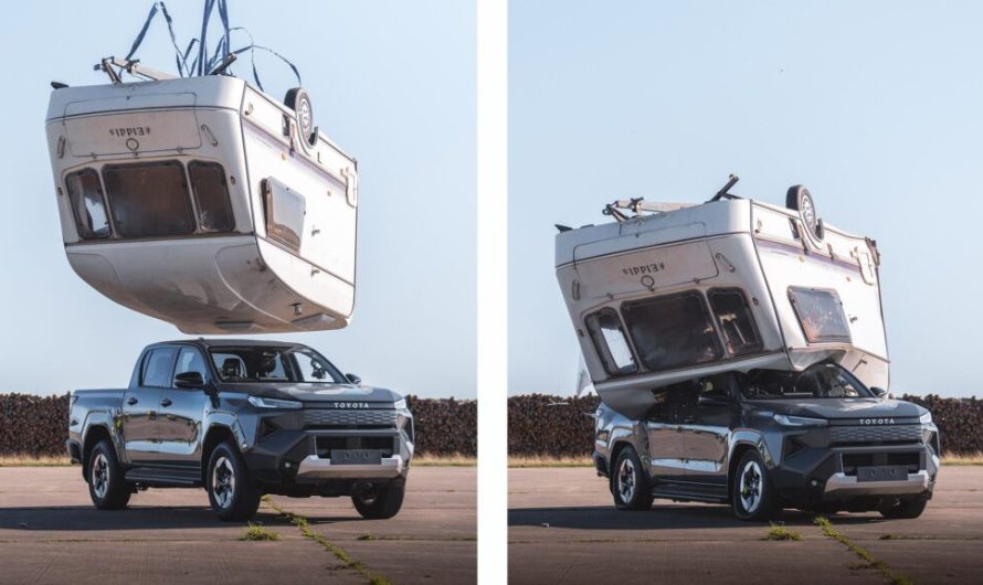 Toyota розтрощила електричний Hilux за допомогою каравану, бо цього зажадала ностальгія з інтернету